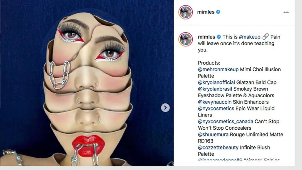 'Step out of your comfort zone to discover what you love,' says Mimi Choi who is trending for illusion make up