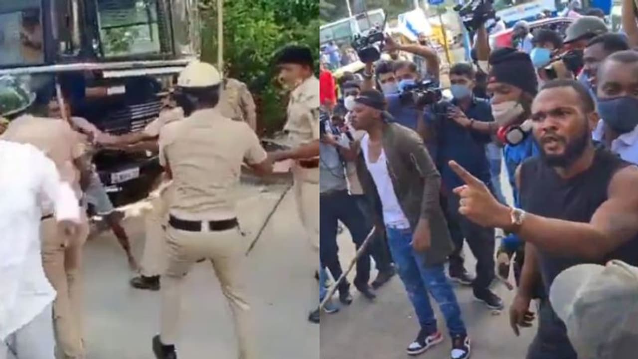 പൊലീസ് കസ്റ്റഡിയില് ആഫ്രിക്കന് വംശജനായ വിദ്യാര്ത്ഥി മരിച്ചു; ബെംഗലുരുവില് പ്രതിഷേധം, ലാത്തിച്ചാര്ജ് പൊലീസ് കസ്റ്റഡിയില് ആഫ്രിക്കന് വംശജനായ വിദ്യാര്ത്ഥി മരിച്ചു; ബെംഗലുരുവില് പ്രതിഷേധം, ലാത്തിച്ചാര്ജ്