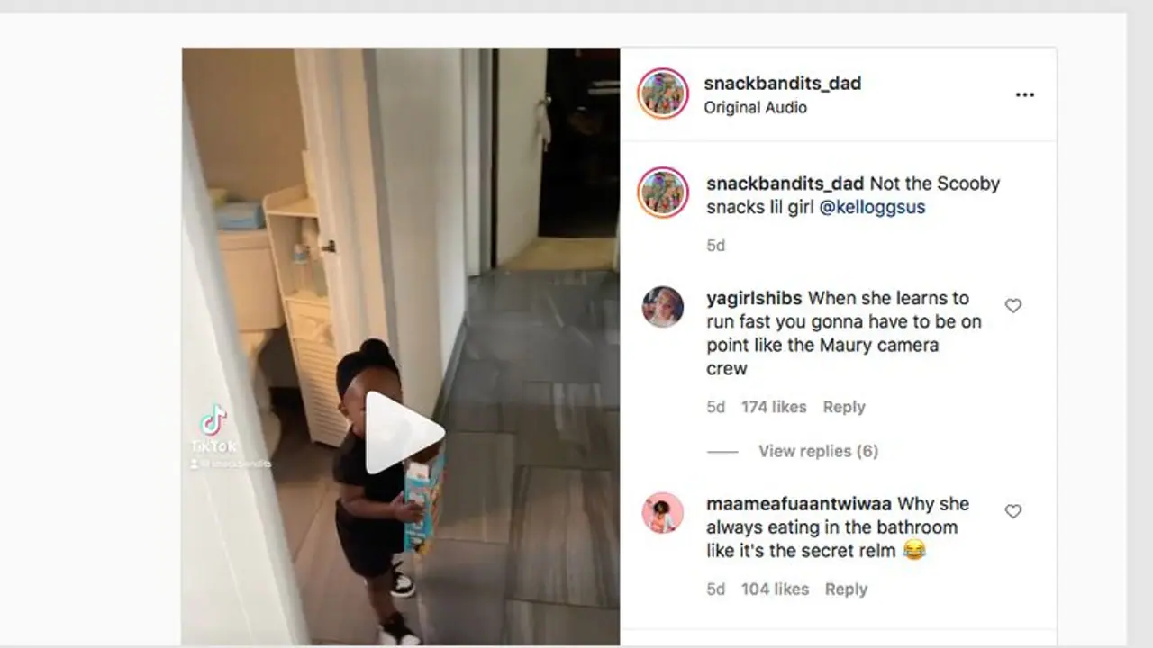 Viral video: Dad catches daughter sneaking food; her reaction will leave you mesmerised Viral video: Dad catches daughter sneaking food; her reaction will leave you mesmerised