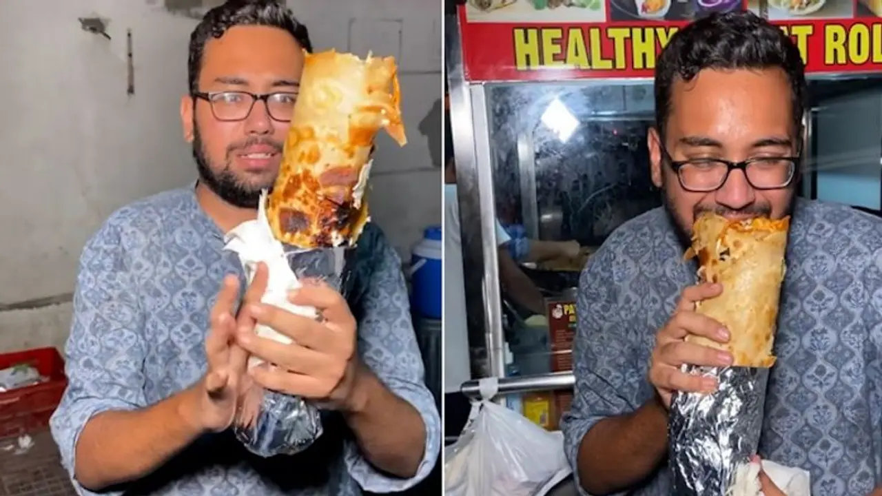Ever seen a 2 feet long chicken egg roll? Watch the video here