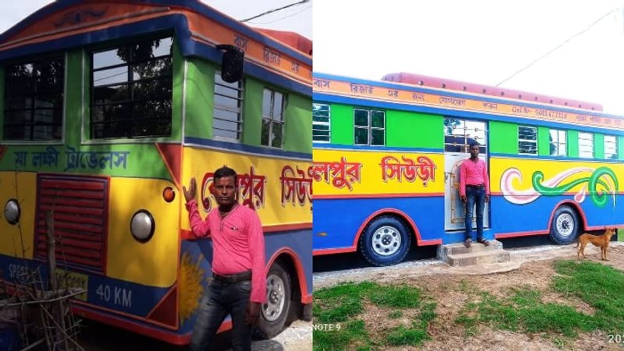 ഇത് ബസല്ല, എന്‍റെ വീടാണ്; സോഷ്യല്‍ മീഡിയയുടെ കയ്യടി നേടി ശിൽപി