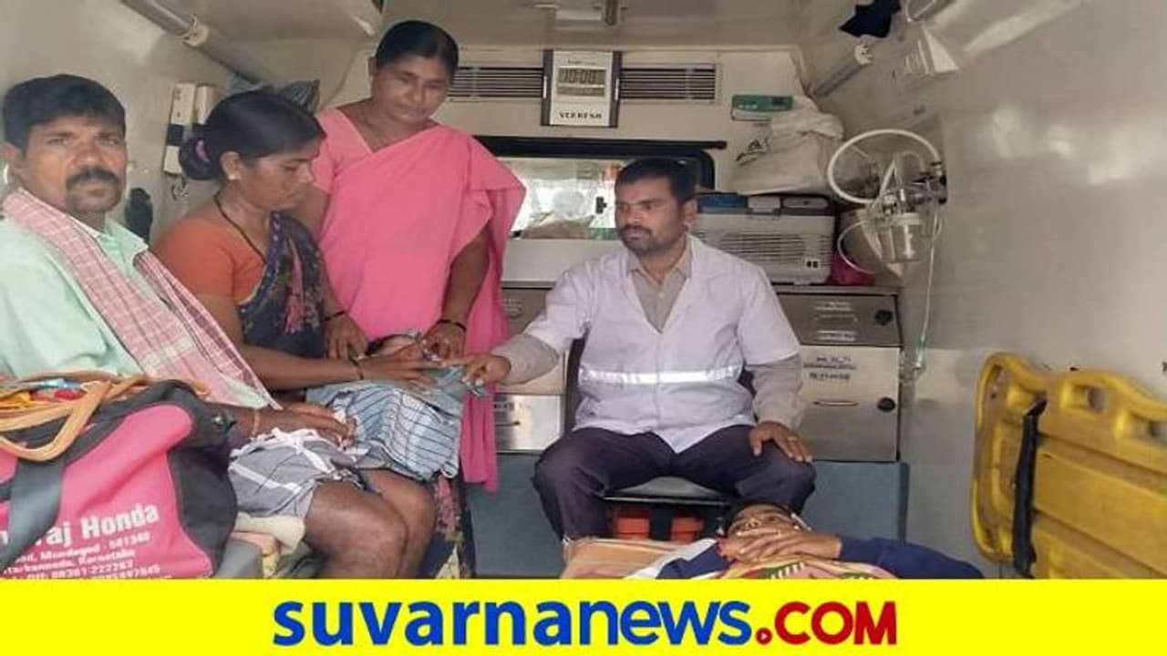 ಹಾವೇರಿ: 108 ಅಂಬ್ಯುಲೆನ್ಸ್‌ನಲ್ಲೇ ಮಗುವಿಗೆ ಜನ್ಮ ನೀಡಿದ ತಾಯಿ