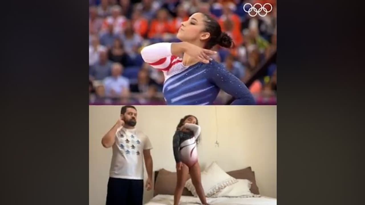 Little girl impersonating Olympic gymnast Aly Raisman's routine wins hearts; Watch the video
