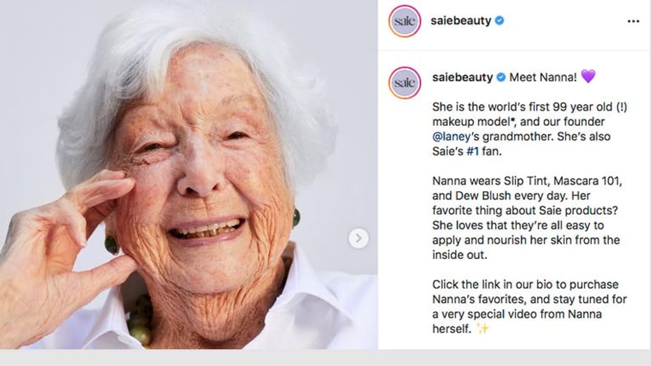 'Stealing hearts': 99 year old US woman models for granddaughter's beauty brand 'Stealing hearts': 99 year old US woman models for granddaughter's beauty brand
