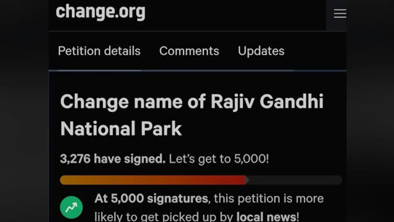 After renaming Khel Ratna award, demand to rename Rajiv Gandhi National Park, Nagarhole grows louder