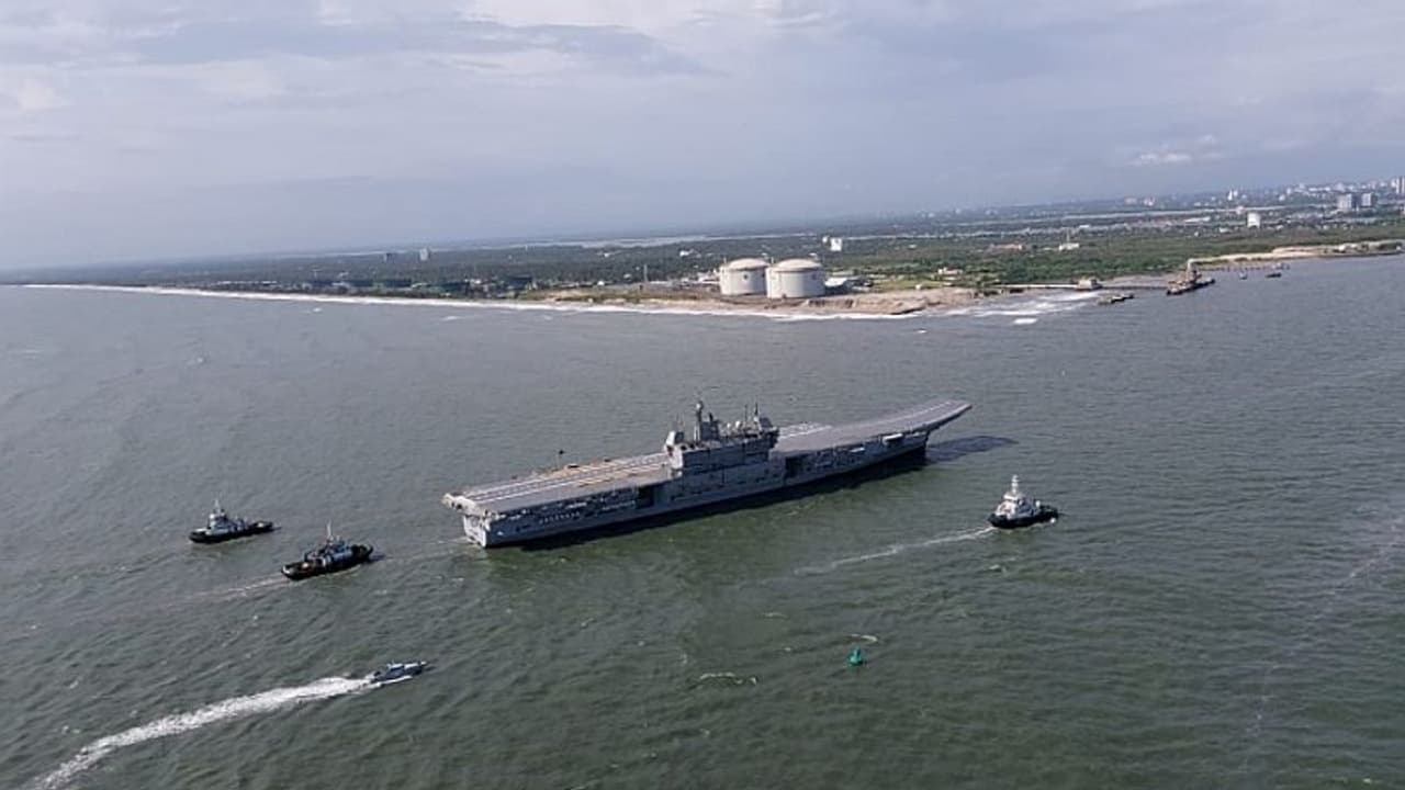 Vikrant completes maiden sea trials successfully, back in Kochi harbour