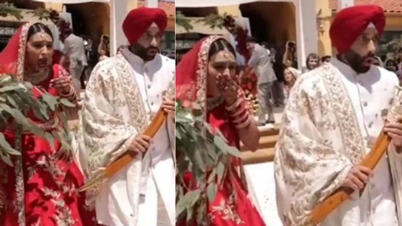 മുന്നില്‍ നടന്ന സംഭവം കണ്ട് അമ്പരന്ന് വധുവും വരനും; വൈറലായി വീഡിയോ