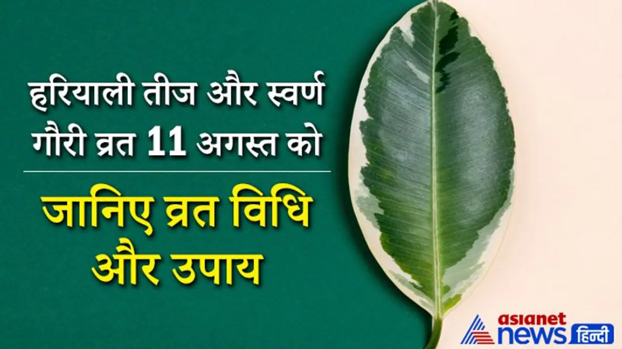 Hariyali Teej व स्वर्ण गौरी व्रत 11 अगस्त को, इस विधि से करें व्रत और ये आसान उपाय Hariyali Teej व स्वर्ण गौरी व्रत 11 अगस्त को, इस विधि से करें व्रत और ये आसान उपाय