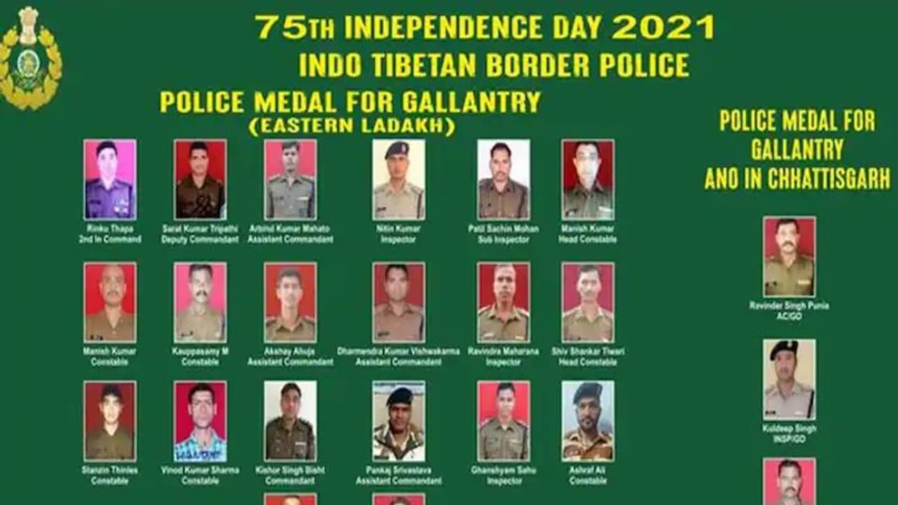 लद्दाख में चीन को उसकी औकात दिखाने वाले ITBP के 20 जवानों को पुलिस मेडल फॉर गैलेंट्री सम्मान