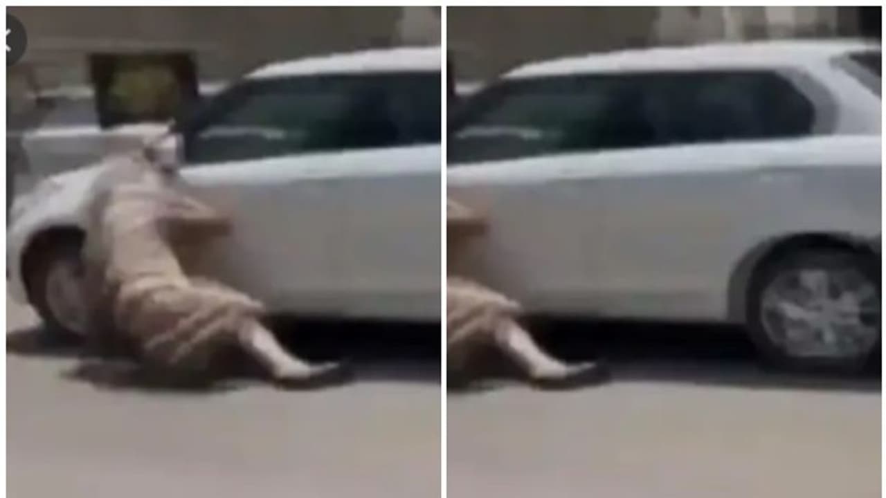 വാഹന പരിശോധനയ്ക്കിടെ പൊലീസുകാരനെ വലിച്ചിഴച്ച് കാര്‍, ഞെട്ടിക്കും ദൃശ്യങ്ങള്‍..