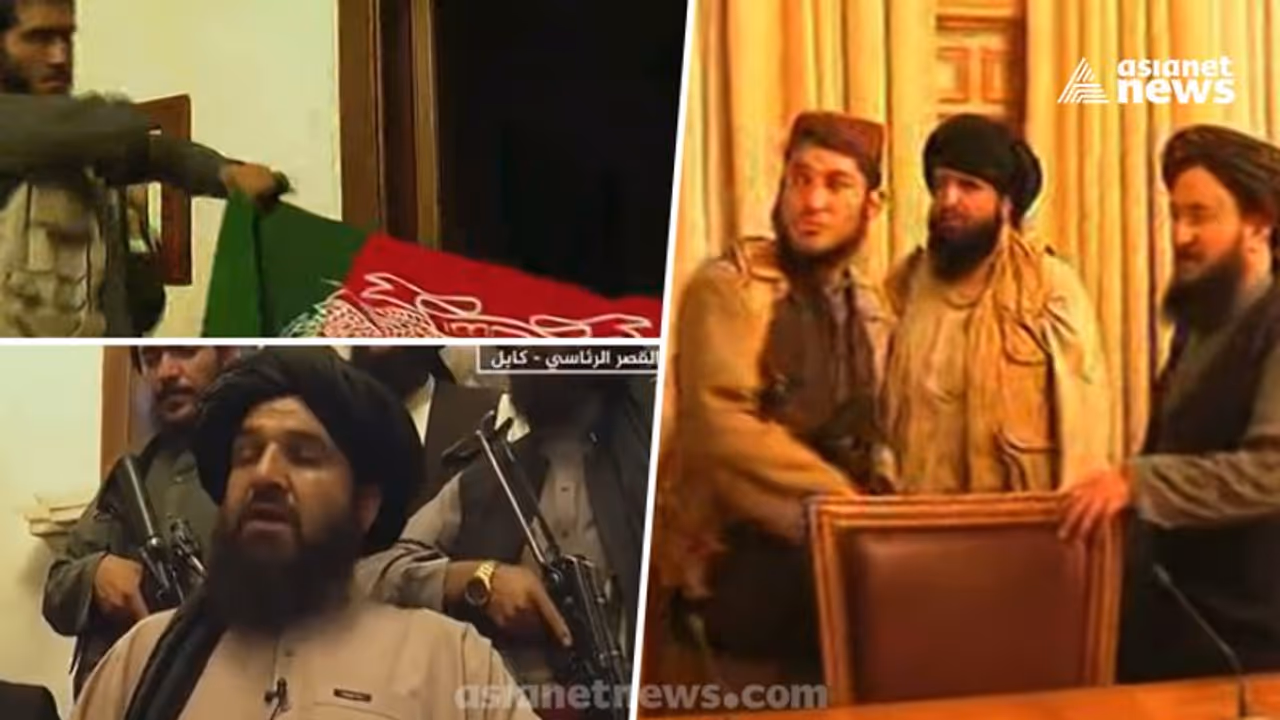 കാബൂൾ കൊട്ടാരത്തിൽ താലിബാൻ കൊടി നാട്ടി ! അഫ്ഗാനിസ്ഥാൻ പതാക നീക്കം ചെയ്തു കാബൂൾ കൊട്ടാരത്തിൽ താലിബാൻ കൊടി നാട്ടി ! അഫ്ഗാനിസ്ഥാൻ പതാക നീക്കം ചെയ്തു