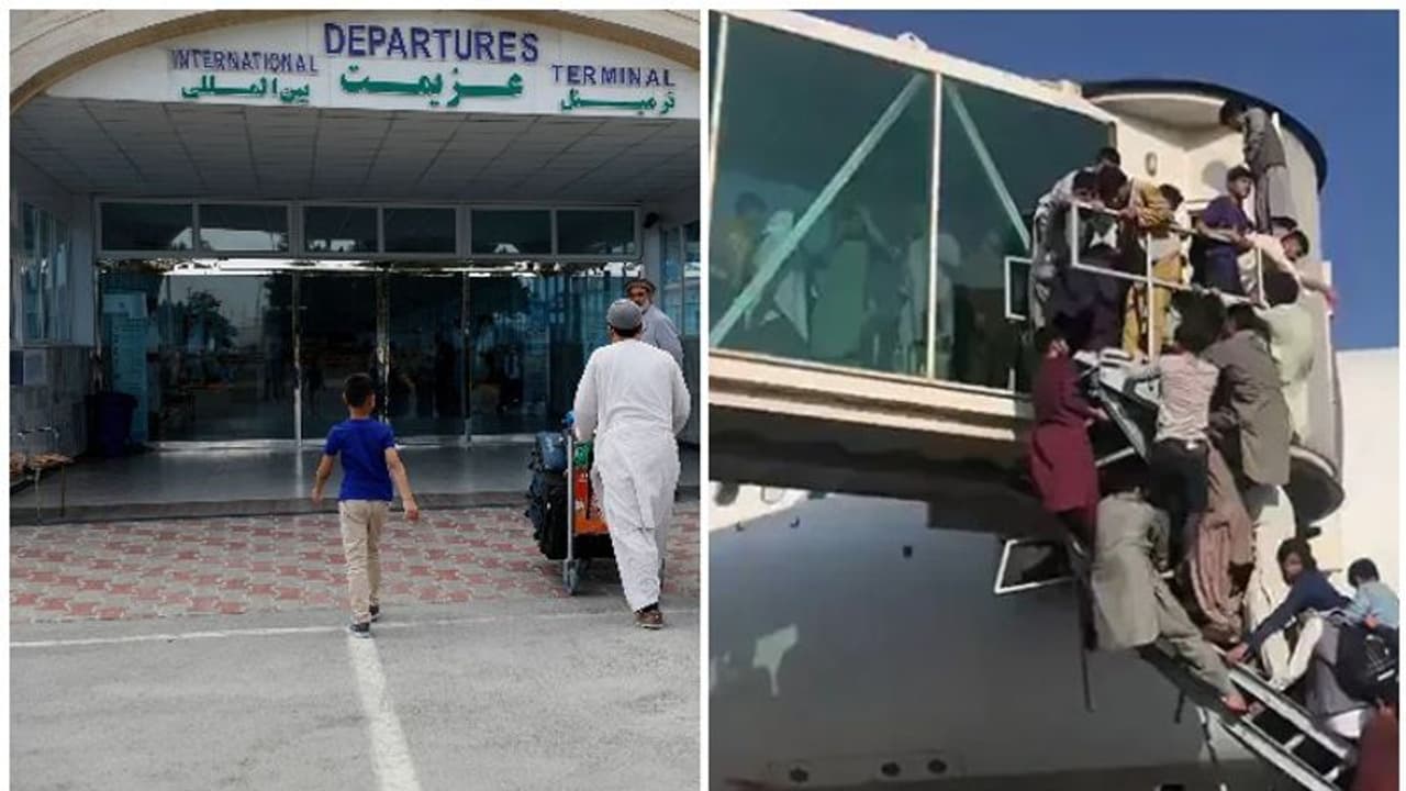 കാബൂൾ വിമാനത്താവളത്തിലെ എല്ലാ സർവ്വീസുകളും നിർത്തി; അഫ്ഗാൻ വ്യോമമേഖല ഒഴിവാക്കി അന്താരാഷ്ട്ര വിമാനങ്ങള് കാബൂൾ വിമാനത്താവളത്തിലെ എല്ലാ സർവ്വീസുകളും നിർത്തി; അഫ്ഗാൻ വ്യോമമേഖല ഒഴിവാക്കി അന്താരാഷ്ട്ര വിമാനങ്ങള്