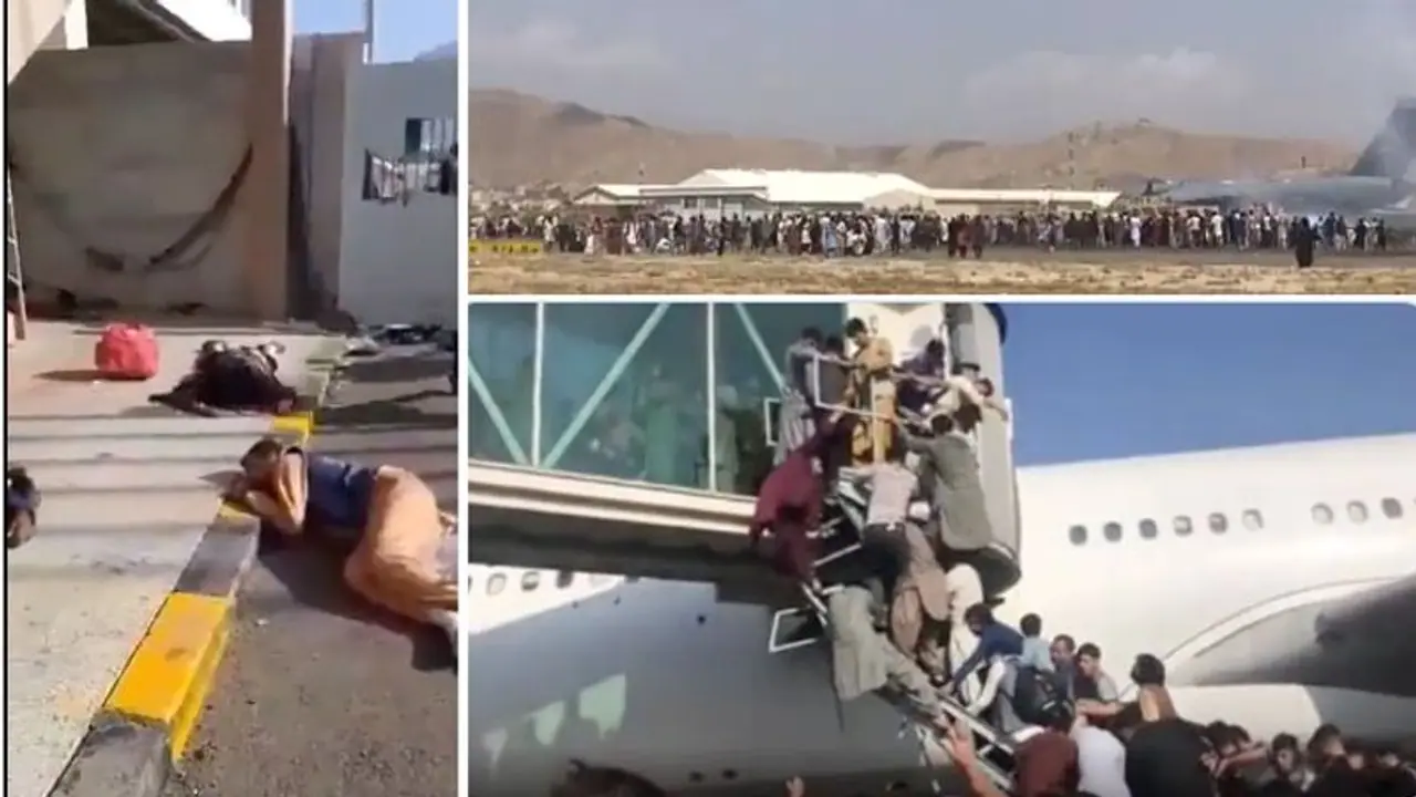 Afghanistan war: ये मुंबई की लोकल नहीं, हवाई जहाज हैं, काबुल एयरपोर्ट पर बिछी हैं लाशें; लोग कूद फांदकर भागे