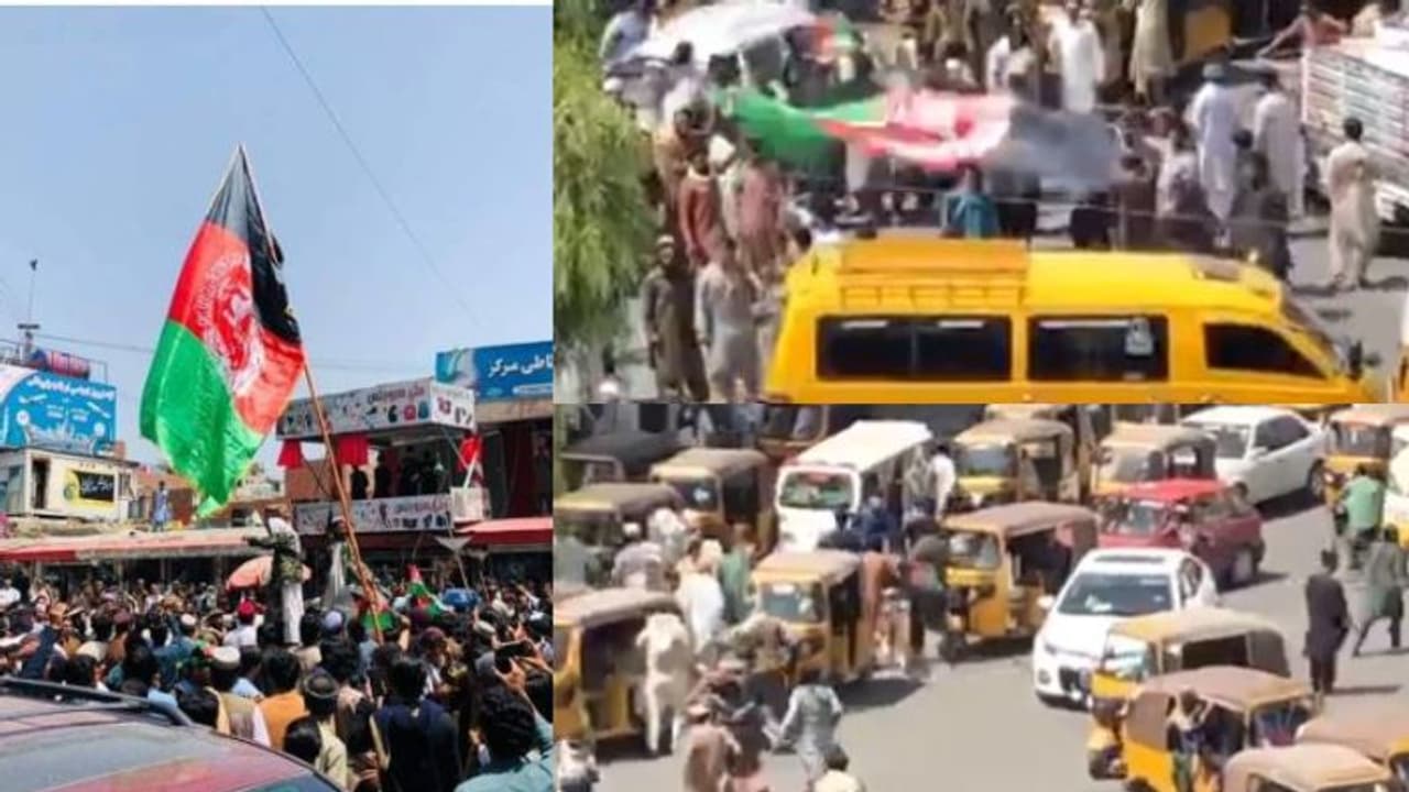 അഫ്ഗാന് പതാകയുമായി പ്രതിഷേധക്കാര്; വെടിയുതിര്ത്ത് താലിബാന്, രണ്ട് പേര് കൊല്ലപ്പെട്ടു അഫ്ഗാന് പതാകയുമായി പ്രതിഷേധക്കാര്; വെടിയുതിര്ത്ത് താലിബാന്, രണ്ട് പേര് കൊല്ലപ്പെട്ടു