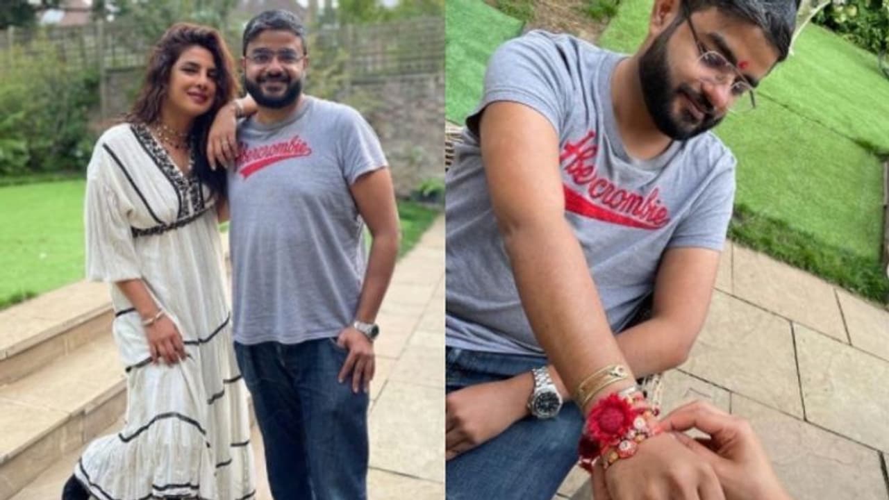 അഞ്ച് വര്ഷത്തിനുള്ളില് ഇത് ആദ്യം, സഹോദരന് രാഖി കെട്ടി പ്രിയങ്കാ ചോപ്ര അഞ്ച് വര്ഷത്തിനുള്ളില് ഇത് ആദ്യം, സഹോദരന് രാഖി കെട്ടി പ്രിയങ്കാ ചോപ്ര