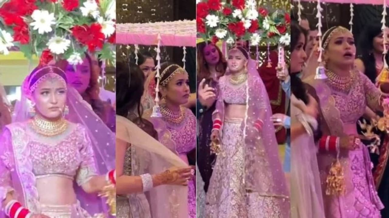 വിവാഹവേദിയിലേയ്ക്ക് കയറില്ലെന്ന് വധു; വൈറലായി വീഡിയോ വിവാഹവേദിയിലേയ്ക്ക് കയറില്ലെന്ന് വധു; വൈറലായി വീഡിയോ