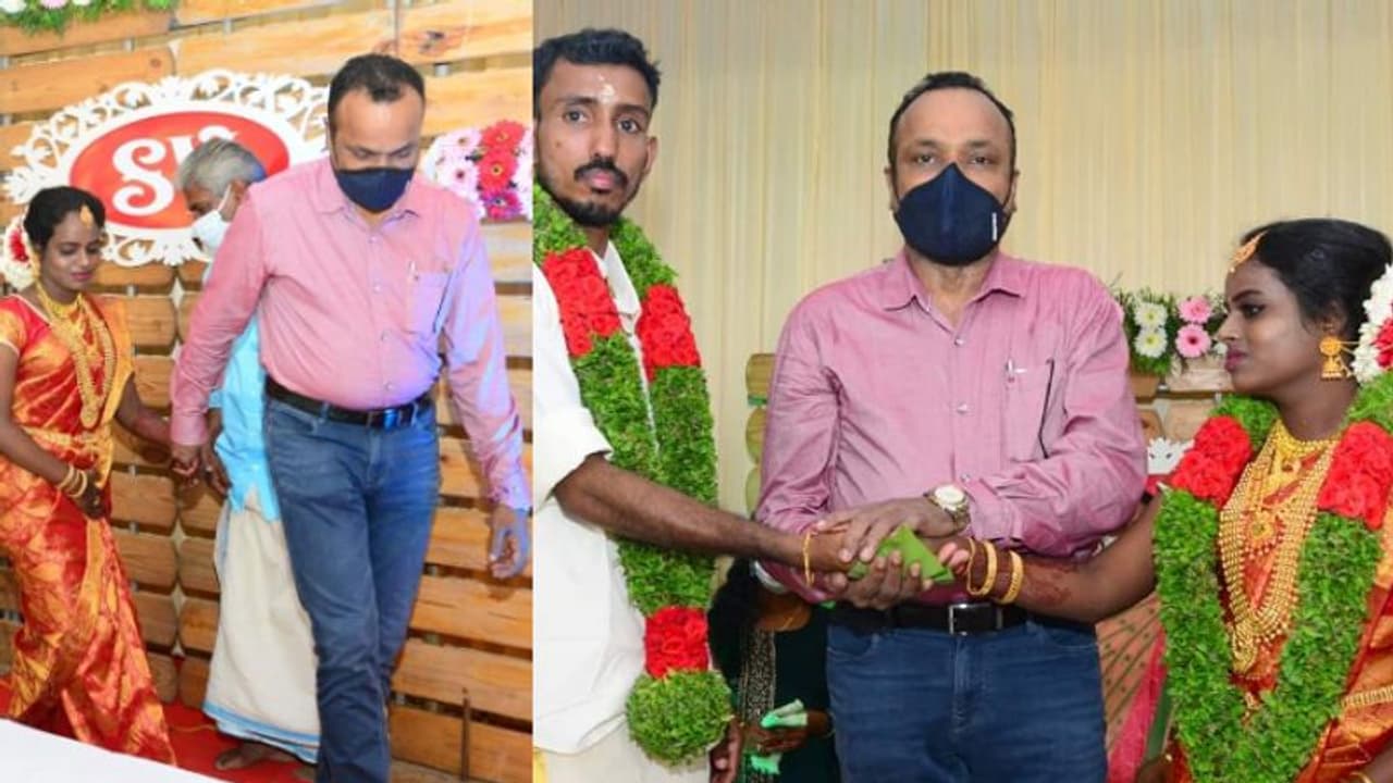 കൈ പിടിച്ചു നൽകാൻ കളക്ടർ, ആശീർവാദവുമായി മന്ത്രി;ആഘോഷമായി 'സർക്കാരിന്റെ മകളുടെ 'വിവാഹം
