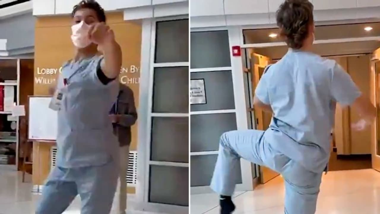 Unrehearsed ballet dance of phlebotomist in hospital will make your day; watch the video