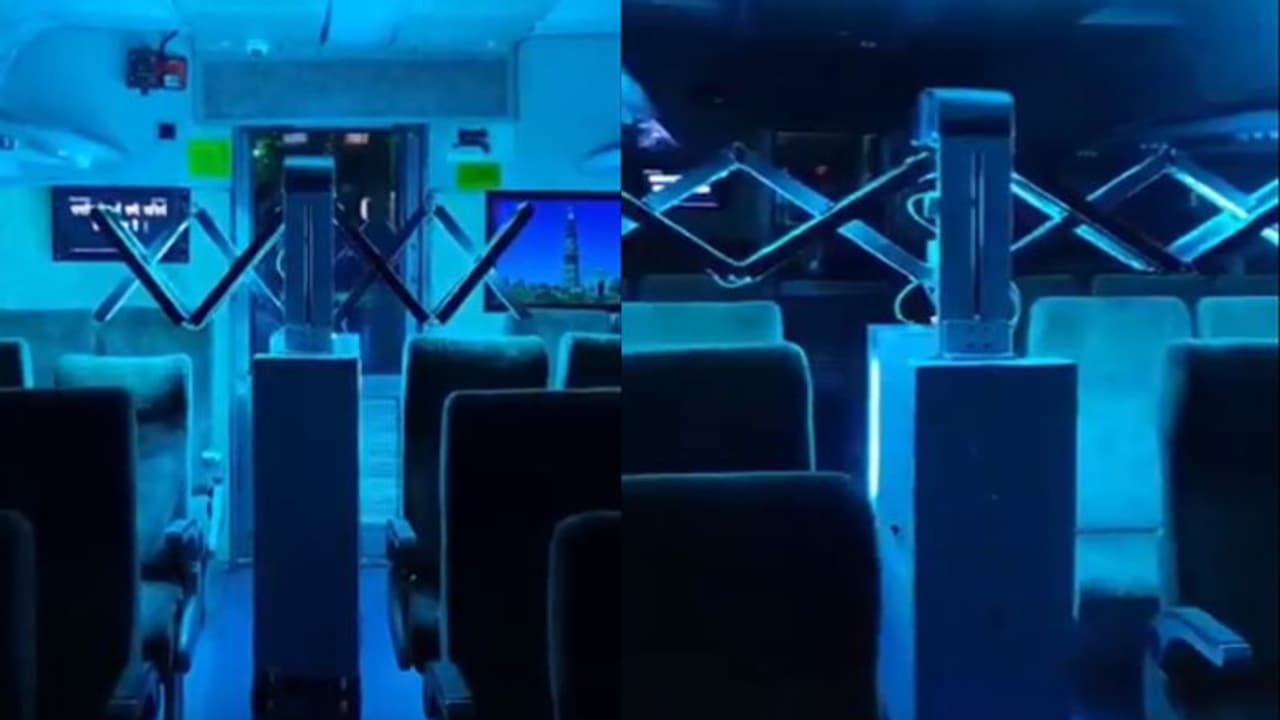 ट्रेनों में COVID संक्रमण का नहीं होगा खतरा ! कोचों को साफ करने UVC तकनीक का उपयोग शुरु, देखें वीडियो ट्रेनों में COVID संक्रमण का नहीं होगा खतरा ! कोचों को साफ करने UVC तकनीक का उपयोग शुरु, देखें वीडियो