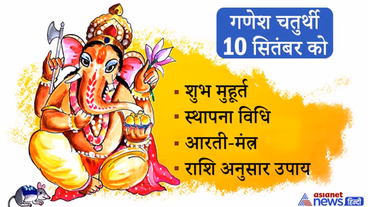 Ganesh Chaturthi: 10 सितंबर को इस विधि से करें गणेश प्रतिमा की स्थापना, ये हैं शुभ मुहूर्त, आरती, कथा और मंत्र