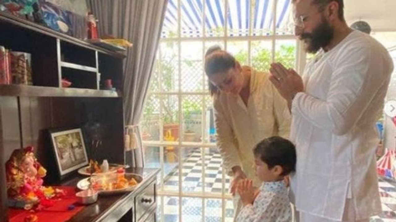 Ganesh Chaturthi: ছোট নবাবকে নিয়ে গণেশ পুজোয় মাতলেন সইফ করিনা, ধর্ম নিয়ে আক্রমণ কট্টরপন্থীদের