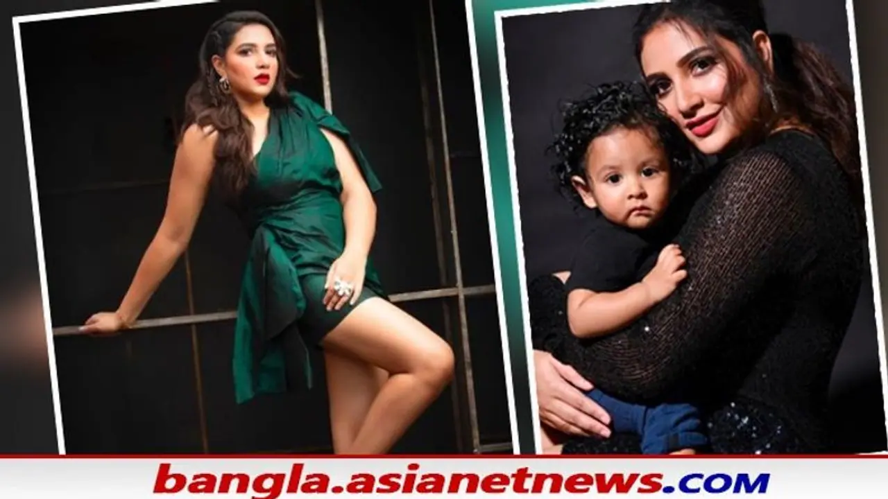 Subhashree Ganguly : সোফায় শুয়ে শুভশ্রী, অসুস্থ মায়ের দেখভাল করছে একরত্তি ইউভান