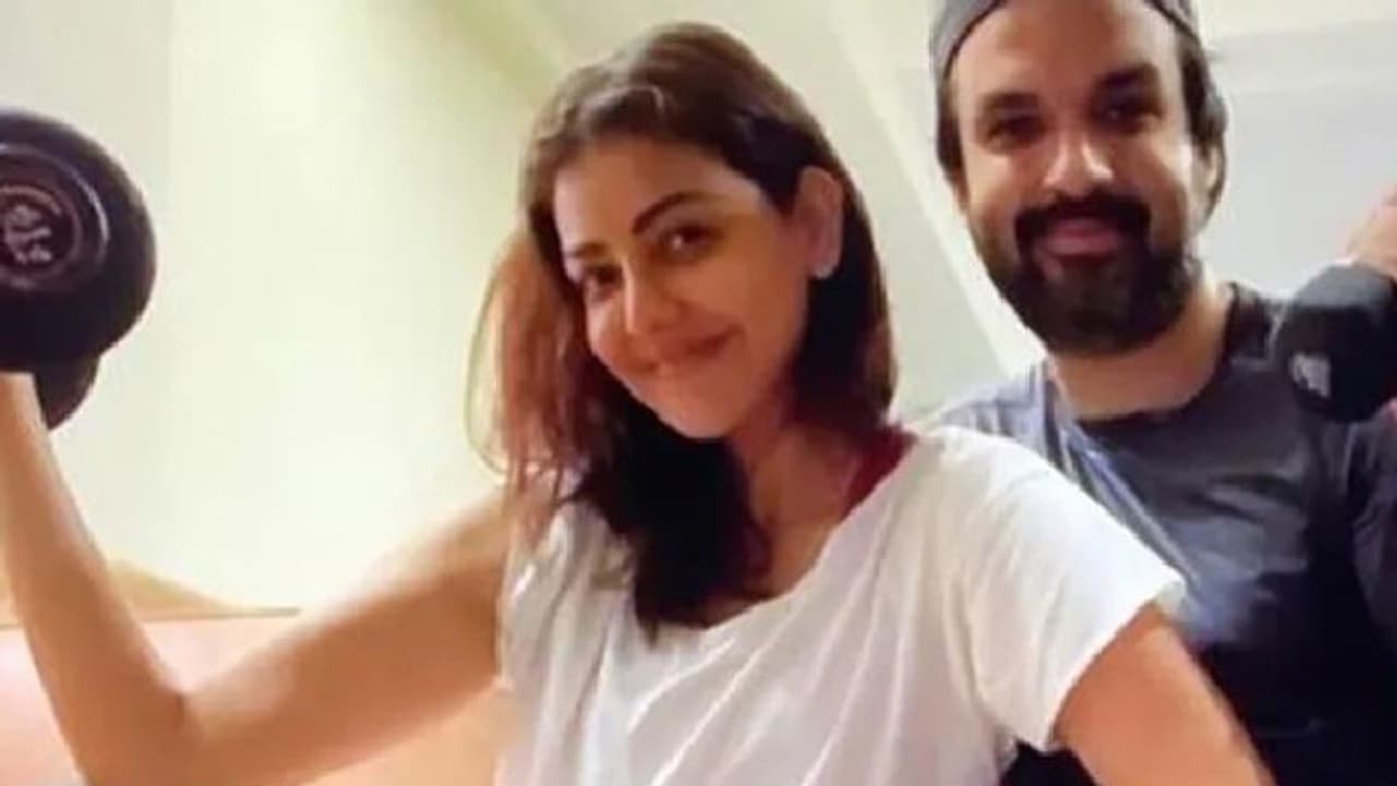 'ഇത് പതിവ് ജോലിയാകണം'; വര്‍ക്കൗട്ട് ഫോട്ടോയുമായി കാജല്‍ അഗര്‍വാളും ഭര്‍ത്താവ് ഗൗതമും