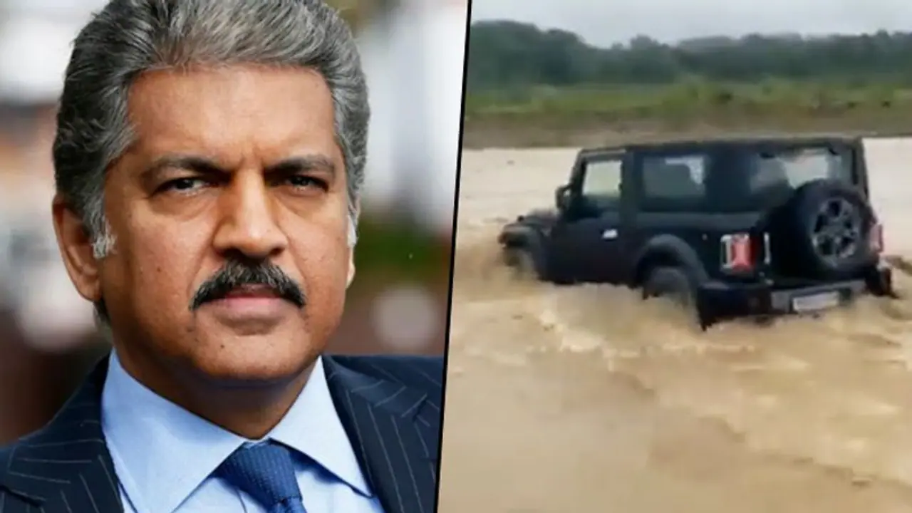 After Bolero, Anand Mahindra share video of Thar crossing the river