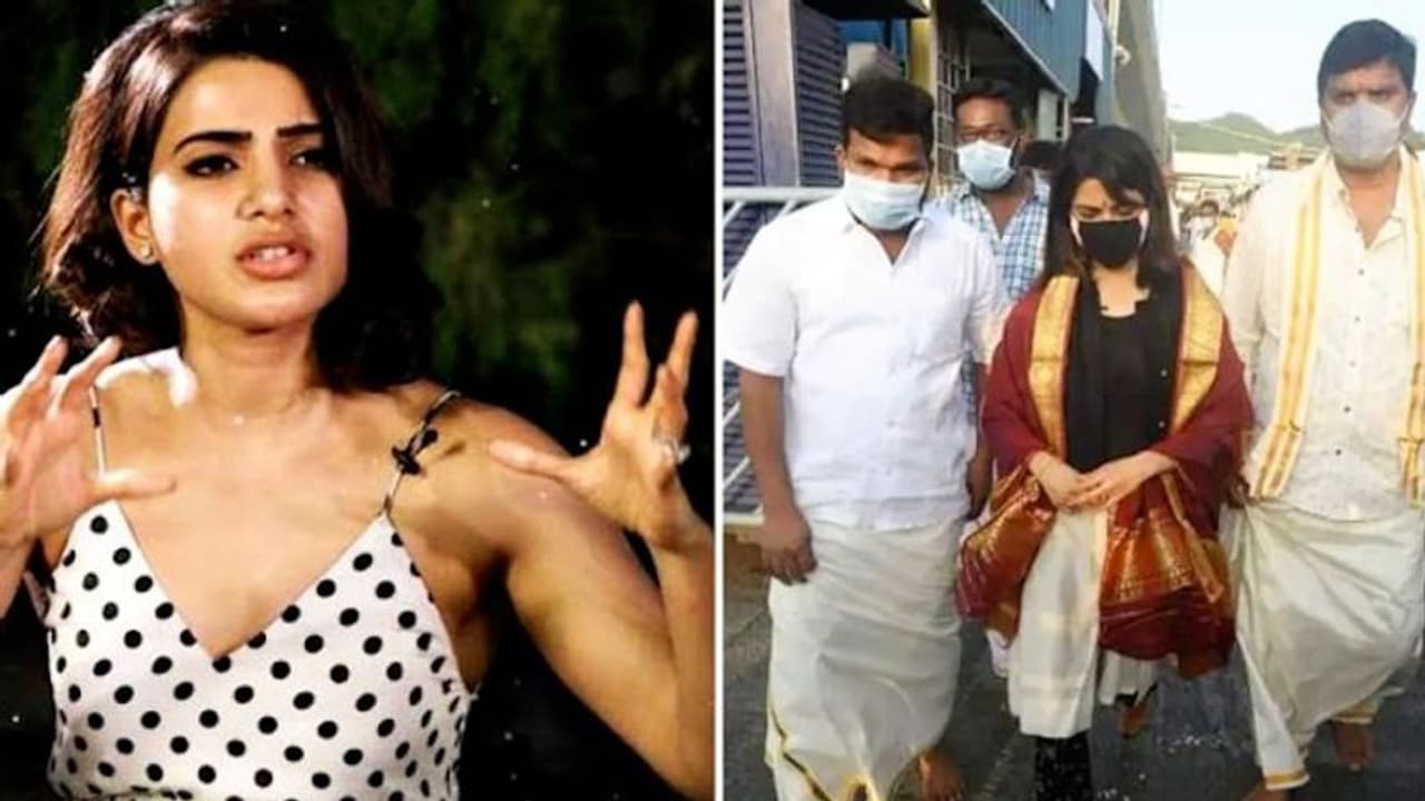 புத்தி இருக்கா..? செய்தியாளரிடம் கோவிலில் கோவத்தை கக்கிய சமந்தா..!! வைரலாகும் சர்ச்சை வீடியோ..!!