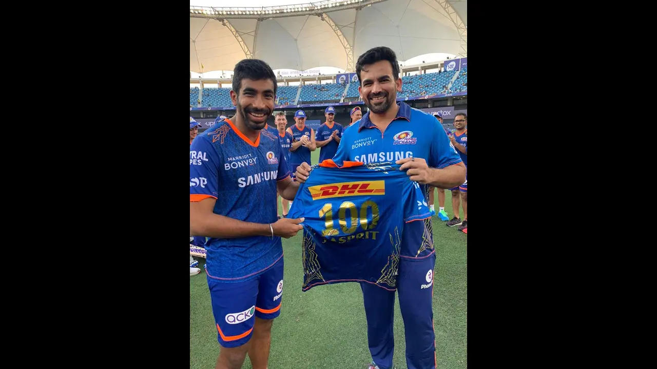 Mumbai Indians hands Jasprit Bumrah special jersey ahead of his 100th IPL game Mumbai Indians hands Jasprit Bumrah special jersey ahead of his 100th IPL game