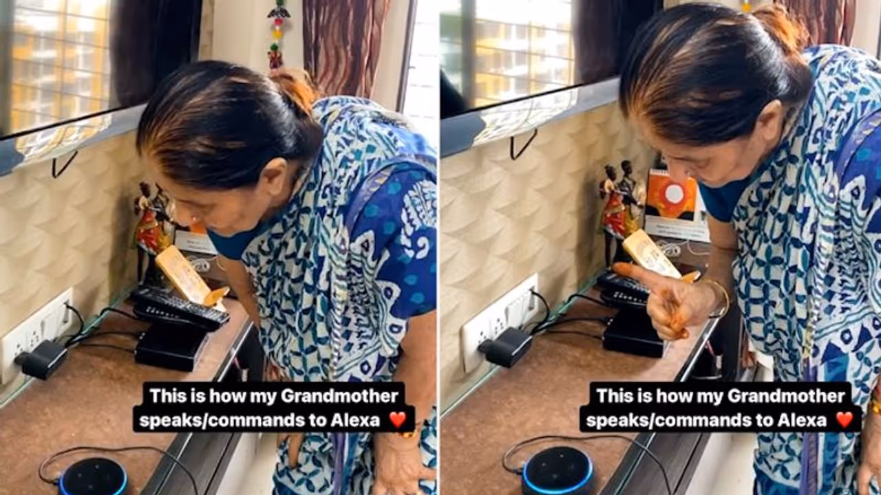 Older woman requests Alexa to play Ganapati bhajan; watch heartwarming video