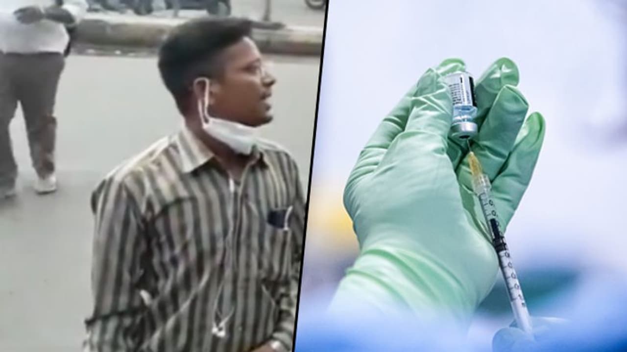 Man encourages vaccination drive at bus stand; hilarious video goes viral