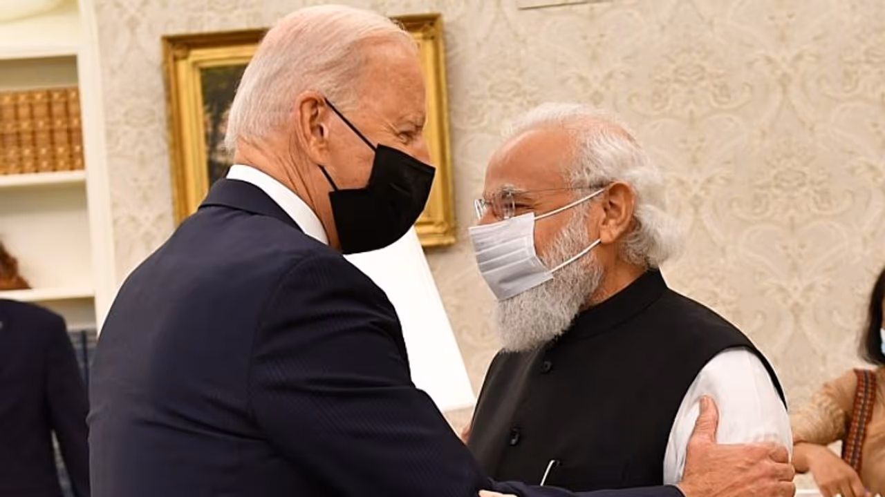 <p>Image: Prime Minister Narendra Modi is greeted by US President Joe Biden at the White House ahead of their first in person meeting.</p>
<p>Image: Prime Minister Narendra Modi is greeted by US President Joe Biden at the White House ahead of their first in person meeting.</p>