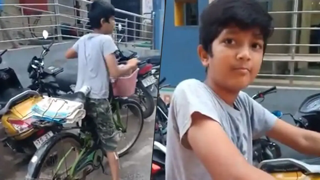 Telangana boy delivers newspapers to support his family lauded by minister KTR; watch video Telangana boy delivers newspapers to support his family lauded by minister KTR; watch video