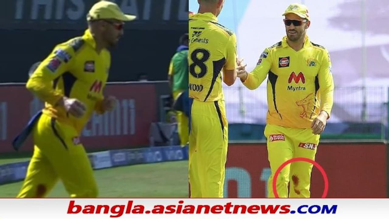 IPL 2021 KKR ম্যাচে রক্তাক্ত হাঁটু নিয়ে অনবদ্য ক্যাচ, CSK র বীরগাথায় এবার ডুপ্লেসিস, দেখুন IPL 2021 KKR ম্যাচে রক্তাক্ত হাঁটু নিয়ে অনবদ্য ক্যাচ, CSK র বীরগাথায় এবার ডুপ্লেসিস, দেখুন