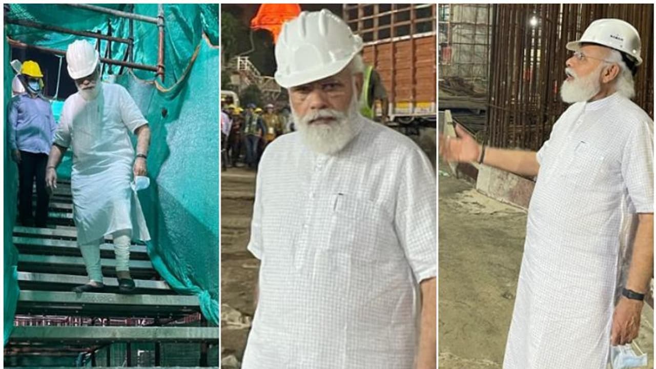 Central Vista: হঠাৎ নতুন সংসদভবনের নির্মাণস্থলে হাজির প্রধানমন্ত্রী মোদী, খতিয়ে দেখলেন কাজকর্ম