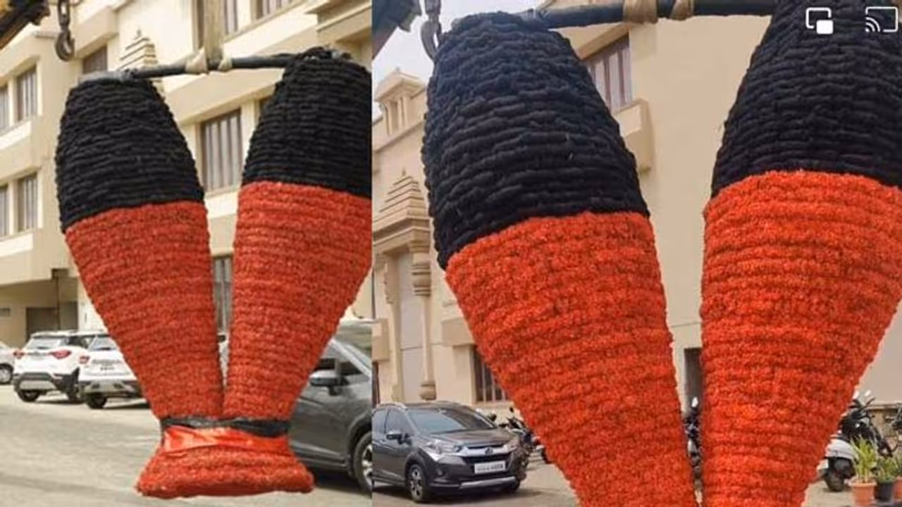 500 கிலோ எடையில் மெகா சைஸ் மாலை.. நிராகரித்த மூத்த அமைச்சர்.. விழா ஏற்பட்டாளர்கள் அதிர்ச்சி..! 500 கிலோ எடையில் மெகா சைஸ் மாலை.. நிராகரித்த மூத்த அமைச்சர்.. விழா ஏற்பட்டாளர்கள் அதிர்ச்சி..!