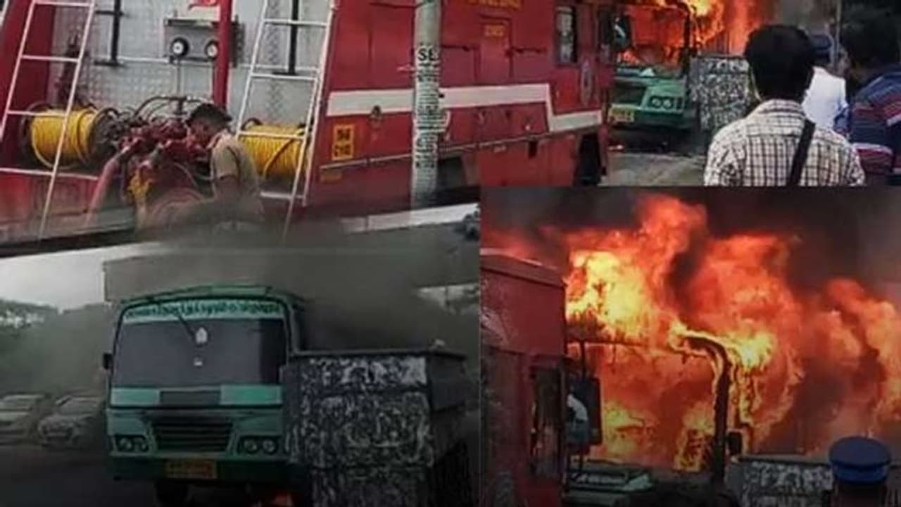 சென்னை கோயம்பேட்டில் பயங்கரம்.. ஒடும் அரசு பேருந்தில் பயங்கர தீ விபத்து.. அலறியடித்து ஓடிய பயணிகள்..!