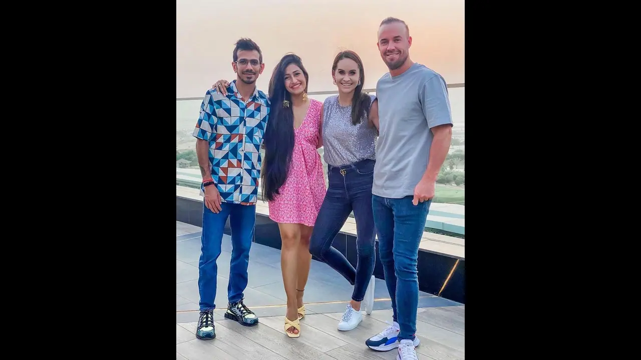 IPL 2021: Watch Yuzvendra Chahal, Dhanashree Verma spend final days in Dubai with AB de Villiers, Danielle IPL 2021: Watch Yuzvendra Chahal, Dhanashree Verma spend final days in Dubai with AB de Villiers, Danielle