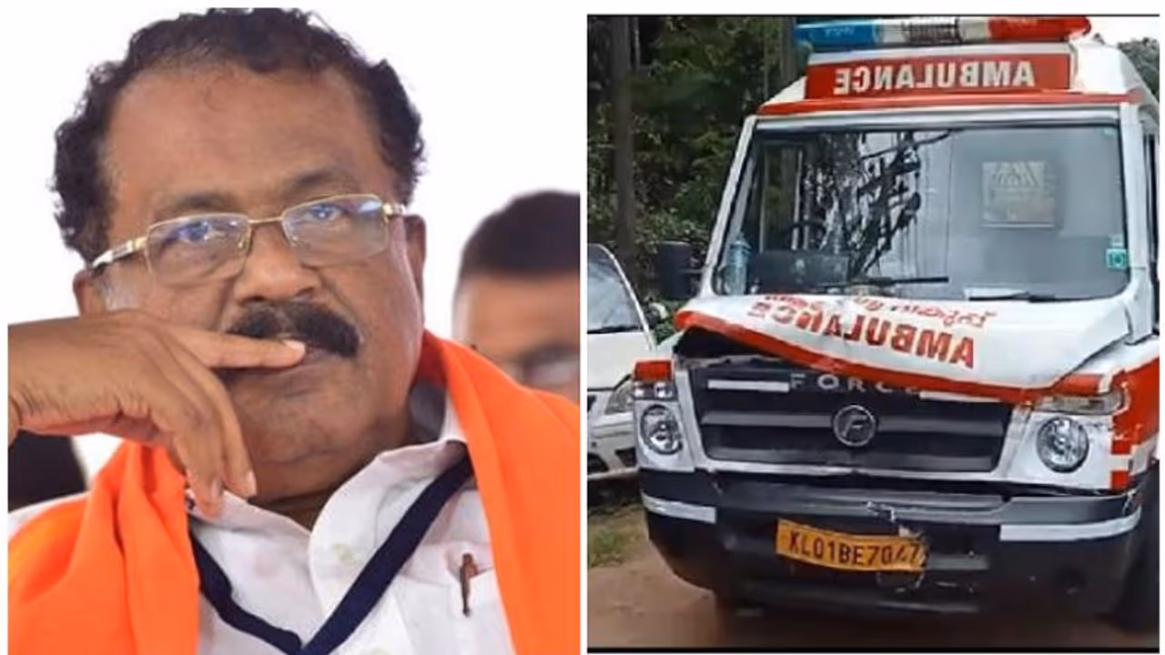 ഗോവ ഗവർണ്ണർ ശ്രീധരൻ പിള്ളയുടെ എസ്കോര്ട്ട് വാഹന വ്യൂഹത്തിൽ ആംബുലൻസ് ഇടിച്ചു ഗോവ ഗവർണ്ണർ ശ്രീധരൻ പിള്ളയുടെ എസ്കോര്ട്ട് വാഹന വ്യൂഹത്തിൽ ആംബുലൻസ് ഇടിച്ചു