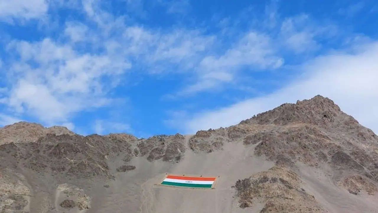 World's largest ‘Khadi national flag’ installed in Leh on Gandhi Jayanti