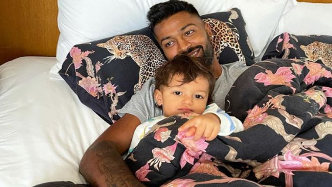 WATCH: Hardik Pandya interrupted by son Agastya during ICC World T20 2021 video shoot