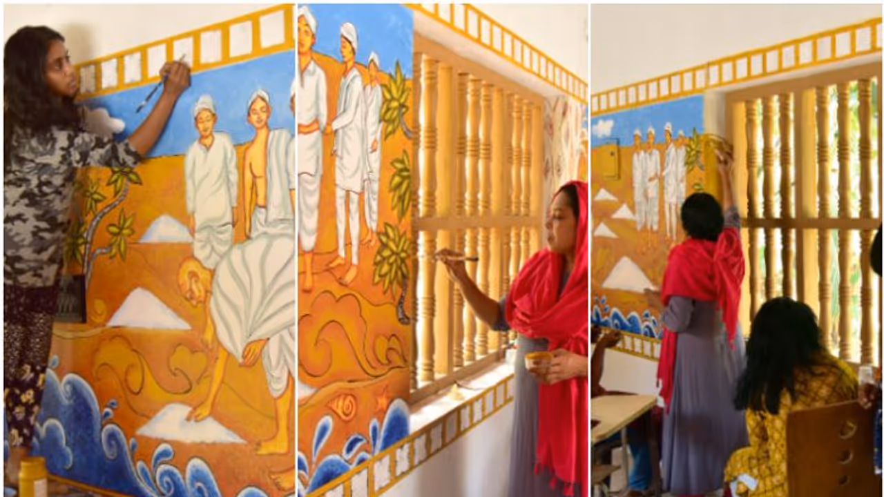 കേളപ്പജിയുടെ സ്മാരക മന്ദിരത്തിൽ വരമുഖിയുടെ സ്വാതന്ത്ര്യ സമര ക്യാൻവാസ് കേളപ്പജിയുടെ സ്മാരക മന്ദിരത്തിൽ വരമുഖിയുടെ സ്വാതന്ത്ര്യ സമര ക്യാൻവാസ്