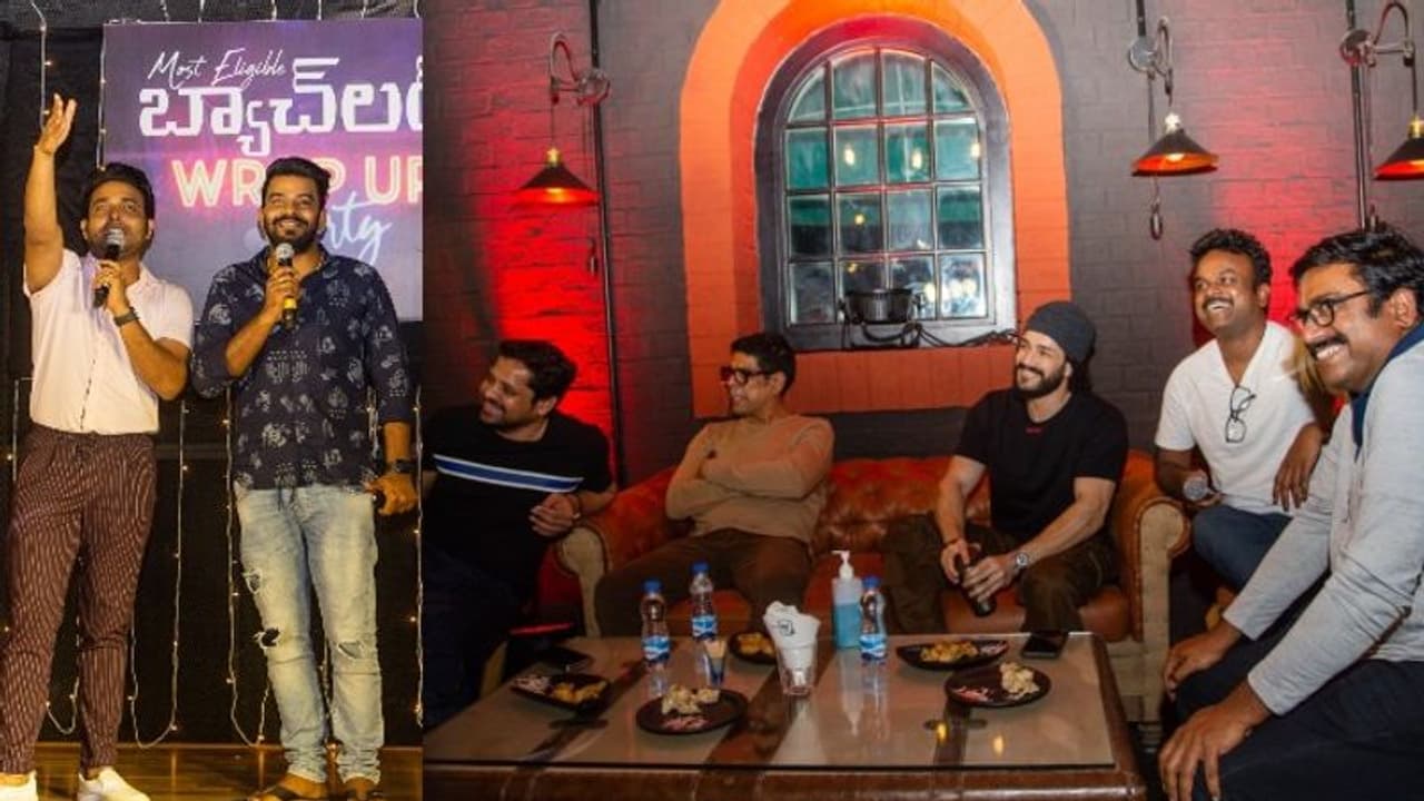 `మోస్ట్ ఎలిజిబుల్ బ్యాచ్లర్` వ్రాప్ అప్ పార్టీ.. యూనిట్కి నవ్వులు పంచిన సుడిగాలి సుధీర్, గెటప్ శ్రీను `మోస్ట్ ఎలిజిబుల్ బ్యాచ్లర్` వ్రాప్ అప్ పార్టీ.. యూనిట్కి నవ్వులు పంచిన సుడిగాలి సుధీర్, గెటప్ శ్రీను