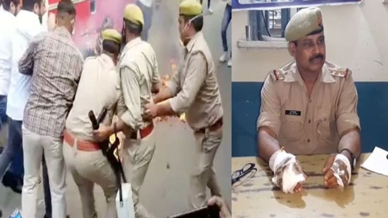 लखीमपुर खीरी केस: मेरठ में खौफनाक साजिश, प्रदर्शन की आड़ में सपाइयों ने पुलिस पर फेंका पेट्रोल 6 जख्मी