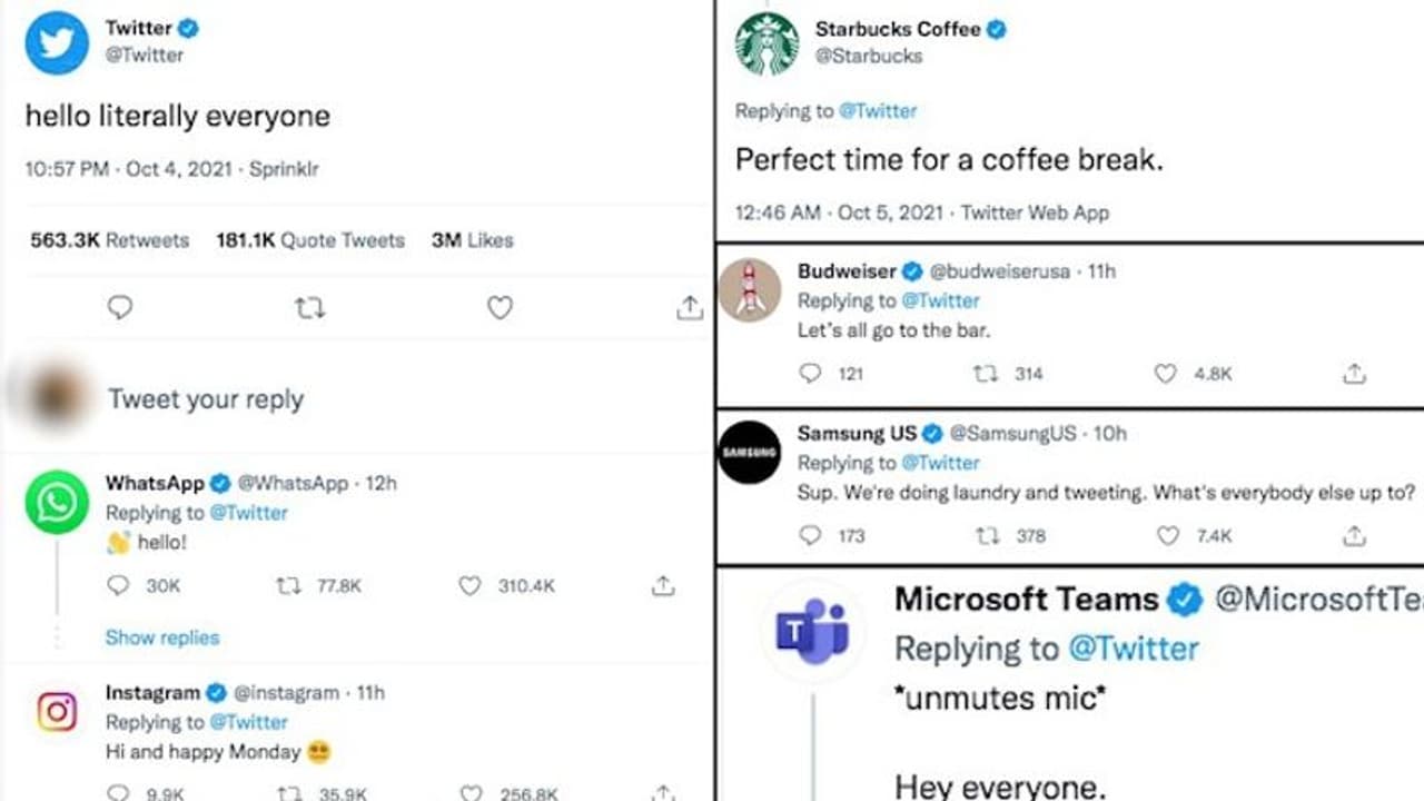 Twitter to Google to Starbucks & more: Take a look at how various companies took swipe at global outage