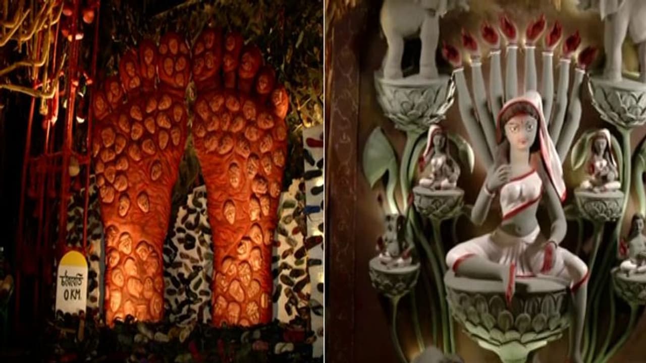 Navratri 2021: पश्चिम बंगाल में पंडालों की डिजाइन के जरिये दिखाएंगे किसान आंदोलन की कहानियां Navratri 2021: पश्चिम बंगाल में पंडालों की डिजाइन के जरिये दिखाएंगे किसान आंदोलन की कहानियां