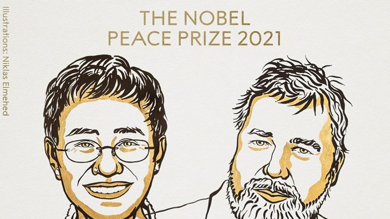 Journalists Maria Ressa and Dmitry Muratov awarded Nobel Peace Prize 2021 for fighting for press freedom Journalists Maria Ressa and Dmitry Muratov awarded Nobel Peace Prize 2021 for fighting for press freedom