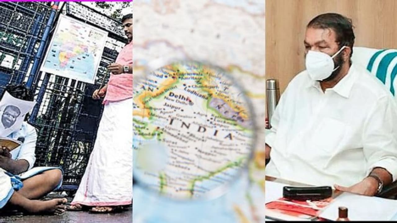 വിദ്യാഭ്യാസ മന്ത്രിയുടെ 'നാവുപിഴ' തിരുത്താനെത്തിയ യുവമോര്‍ച്ചയ്ക്കും സംസ്ഥാനങ്ങളുടെ എണ്ണം തെറ്റി