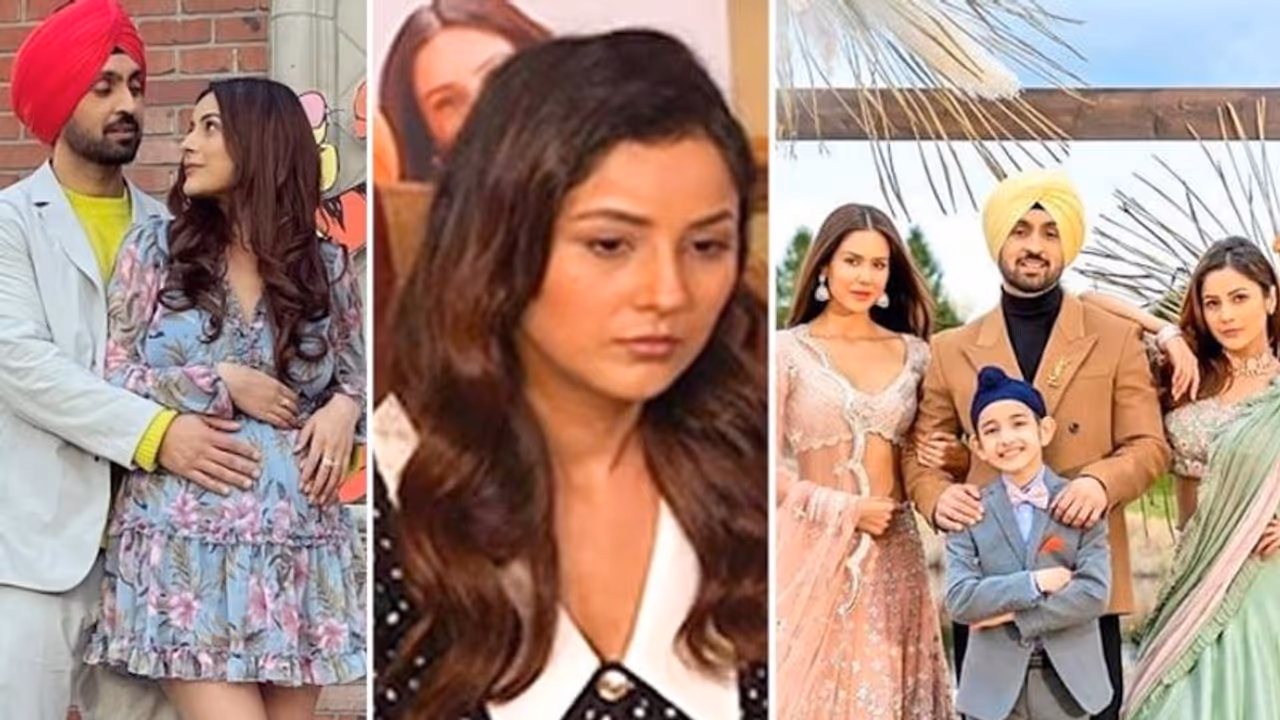 Shehnaaz Gill looked lost during 'Honsla Rakh' press meet; Diljit Dosanjh tries to bring a smile on her face Shehnaaz Gill looked lost during 'Honsla Rakh' press meet; Diljit Dosanjh tries to bring a smile on her face